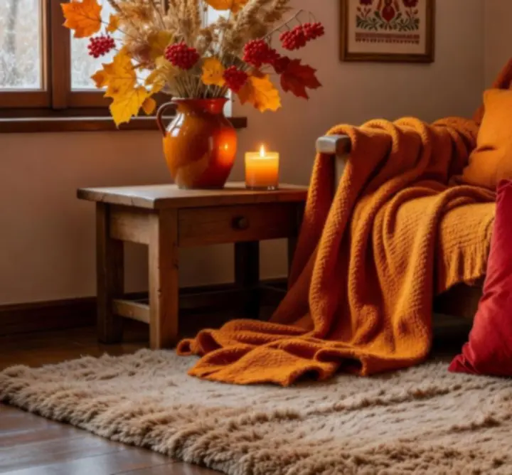 Wnętrze odświeżone za pomocą sezonowych tekstyliów i dodatków